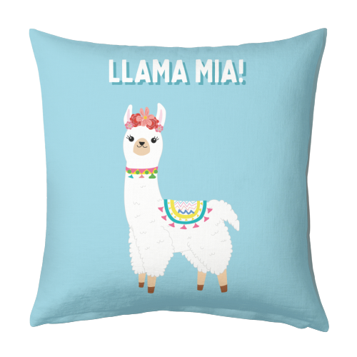Llama Mia! - designed cushion by Laura Lonsdale