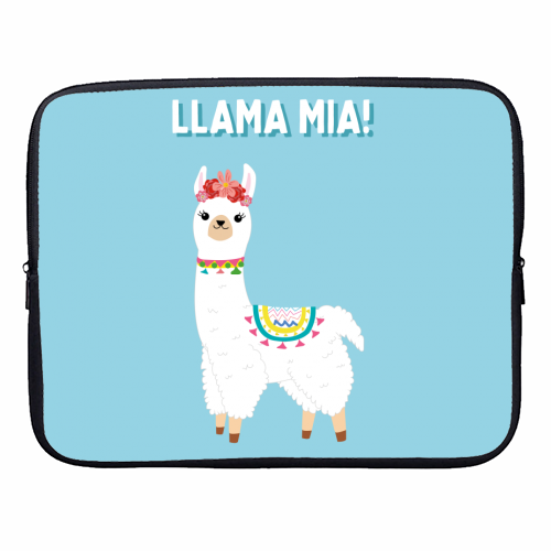 Llama Mia! - designer laptop sleeve by Laura Lonsdale