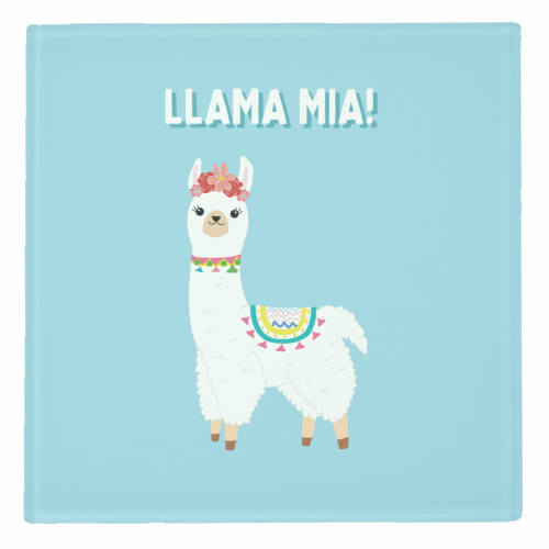 Llama Mia! - personalised beer coaster by Laura Lonsdale
