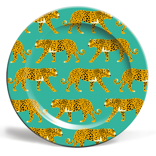 Leopard Love - ceramic dinner plate by Laura Lonsdale