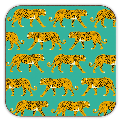Leopard Love - personalised beer coaster by Laura Lonsdale