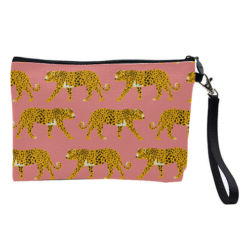 Pink Leopard Love - pretty makeup bag by Laura Lonsdale