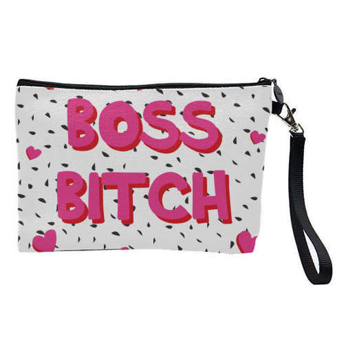 Boss Bitch - pretty makeup bag by Laura Lonsdale