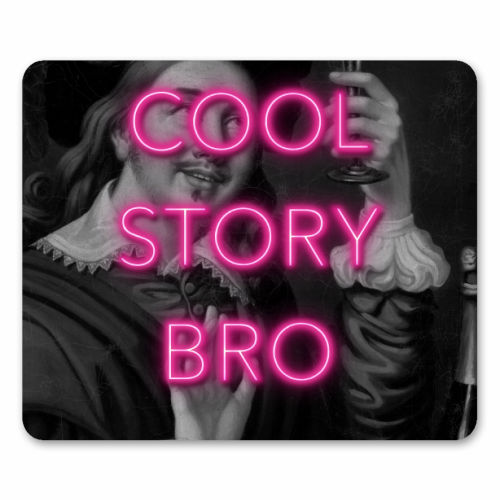 Cool Story Bro | Neon - funny mouse mat by OhMC!
