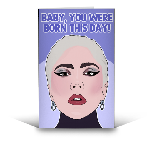 Lady Gaga - funny greeting card by Pink and Pip