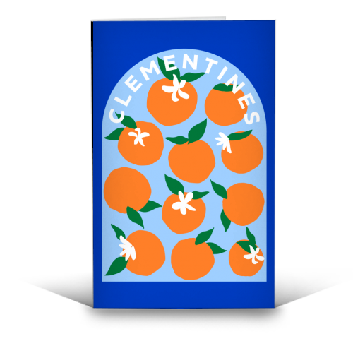 CLEMENTINES - funny greeting card by PEARL & CLOVER