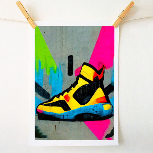 Graffiti Sneaker - A1 - A4 art print by Morgan Spear