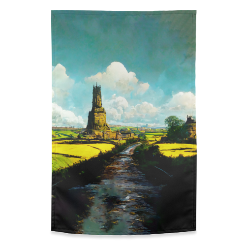 Country Church - funny tea towel by Morgan Spear