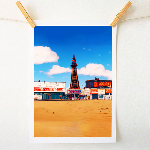 Blackpool Amusements - A1 - A4 art print by Morgan Spear