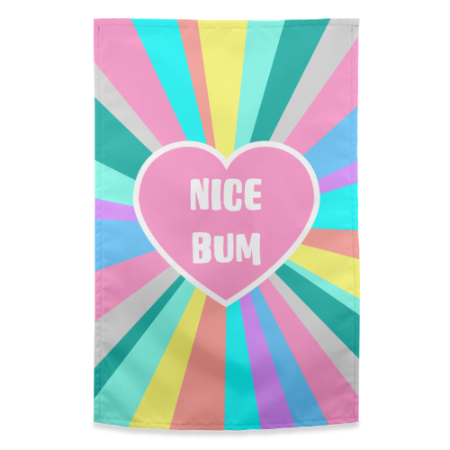 Nice Bum Love - funny tea towel by Adam Regester