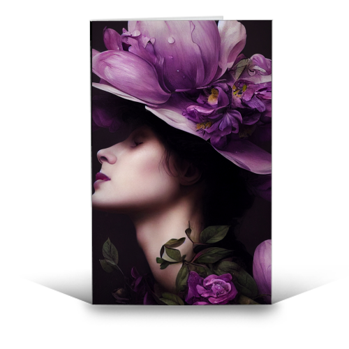 magnolia woman - funny greeting card by haris kavalla
