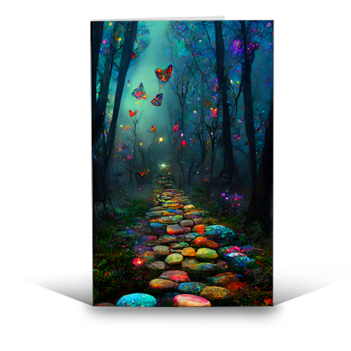 Butterfly forest - funny greeting card by haris kavalla