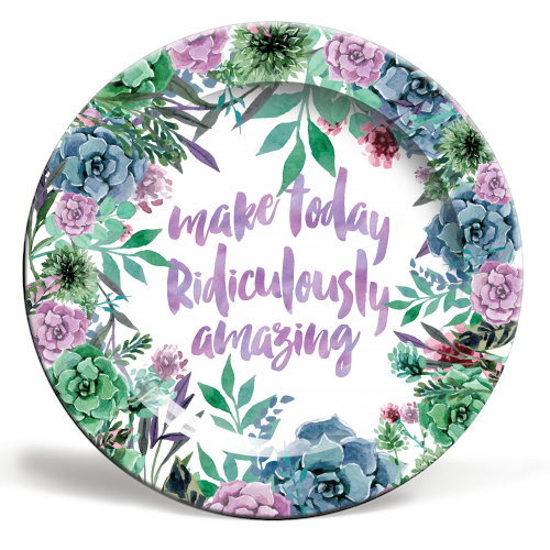 make today Ridiculously amazing - ceramic dinner plate by MariaKritzas
