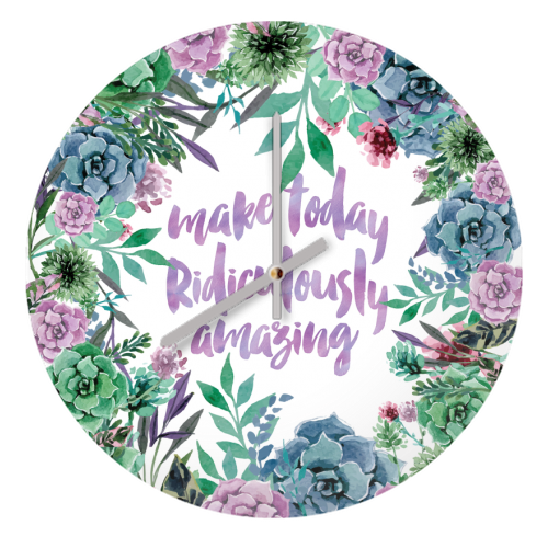 make today Ridiculously amazing - quirky wall clock by MariaKritzas