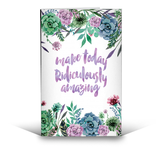 make today Ridiculously amazing - funny greeting card by MariaKritzas