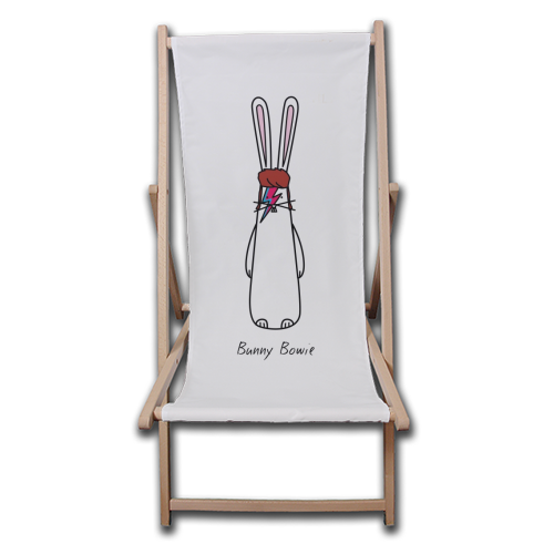Bunny Bowie - canvas deck chair by Hoppy Bunnies