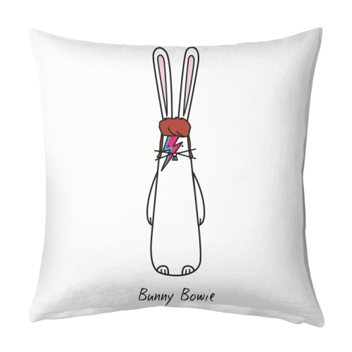Bunny Bowie - designed cushion by Hoppy Bunnies