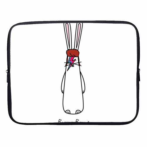 Bunny Bowie - designer laptop sleeve by Hoppy Bunnies