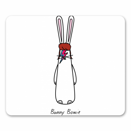 Bunny Bowie - funny mouse mat by Hoppy Bunnies