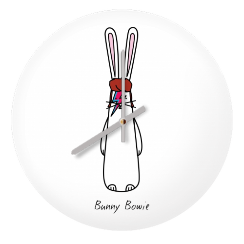 Bunny Bowie - quirky wall clock by Hoppy Bunnies