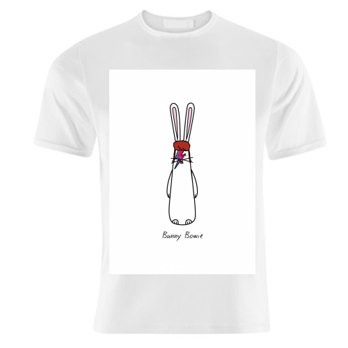 Bunny Bowie - unique t shirt by Hoppy Bunnies