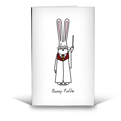 Bunny Potter - funny greeting card by Hoppy Bunnies