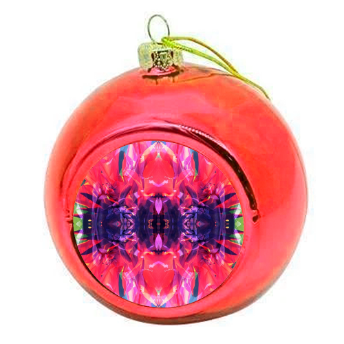 Red Hot Poker - colourful christmas bauble by Lauren Douglass
