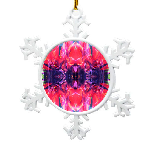 Red Hot Poker - snowflake decoration by Lauren Douglass