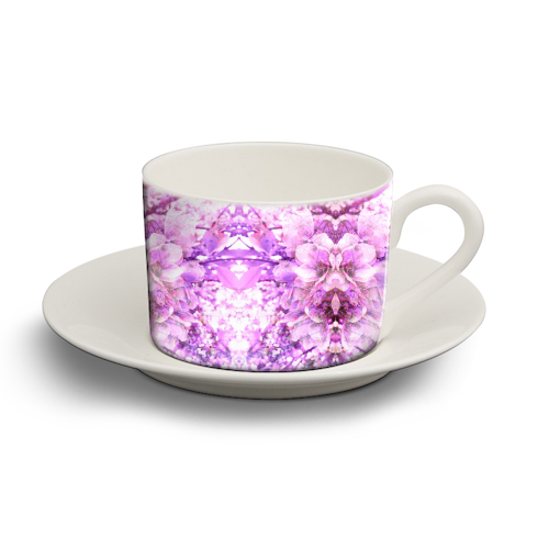 Cherry Blossom - personalised cup and saucer by Lauren Douglass