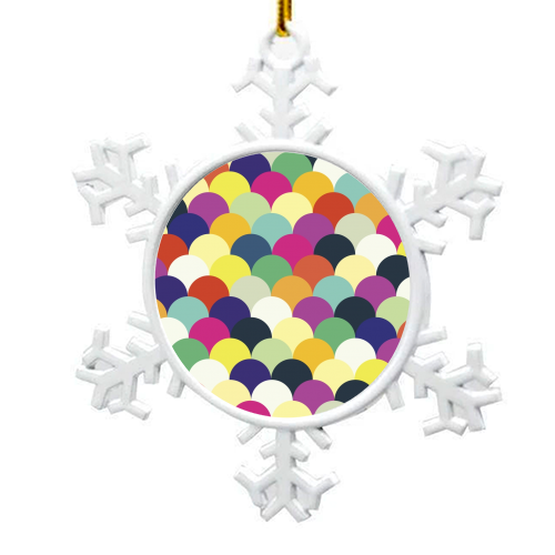 Colorful Circles  - snowflake decoration by Amir Faysal