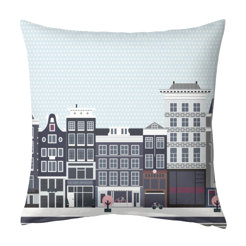 Winter in Amsterdam - designed cushion by Natasha Troy