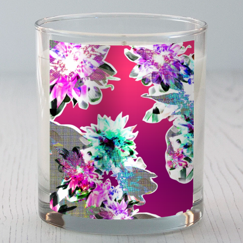 Digital Floral - scented candle by Katie Punton