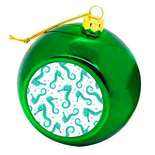 SEAHORSE - colourful christmas bauble by Shane Crampton
