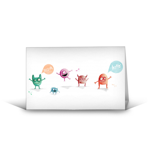 CHEEKY MONSTERS - funny greeting card by Shane Crampton