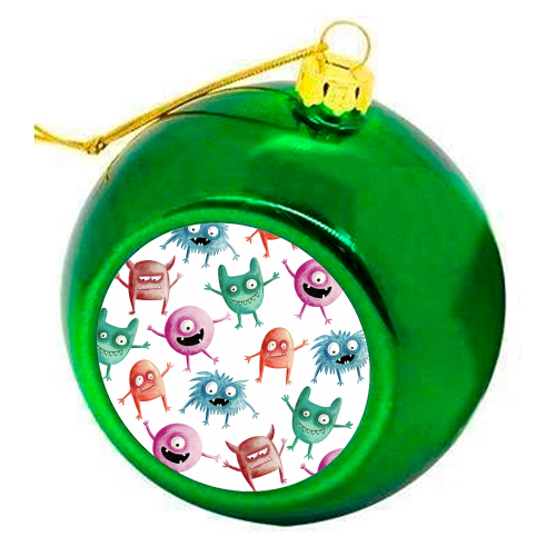 CHEEKY MONSTERS - colourful christmas bauble by Shane Crampton