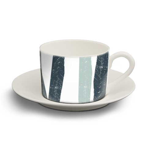 Juxta stripes! - personalised cup and saucer by Beth Lindsay