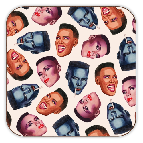 Grace Faces - personalised beer coaster by Helen Green