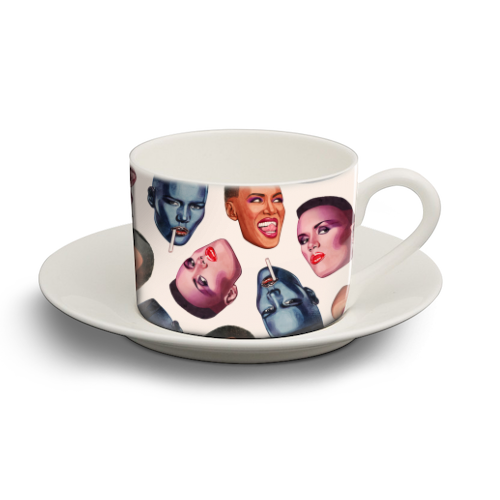 Grace Faces - personalised cup and saucer by Helen Green