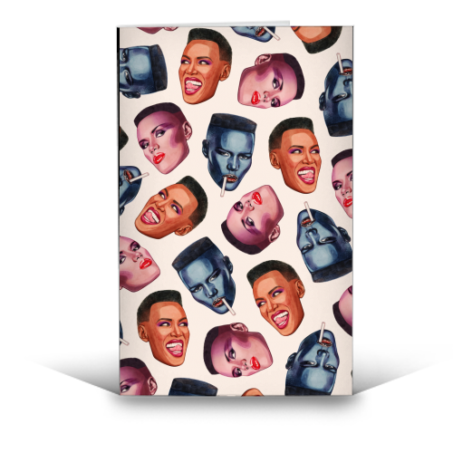 Grace Faces - funny greeting card by Helen Green