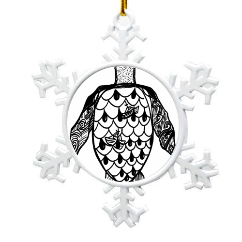 Sea Turtle - snowflake decoration by Stitcha Handmade