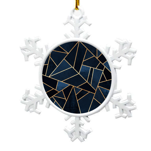 Navy Stone - snowflake decoration by Elisabeth Fredriksson