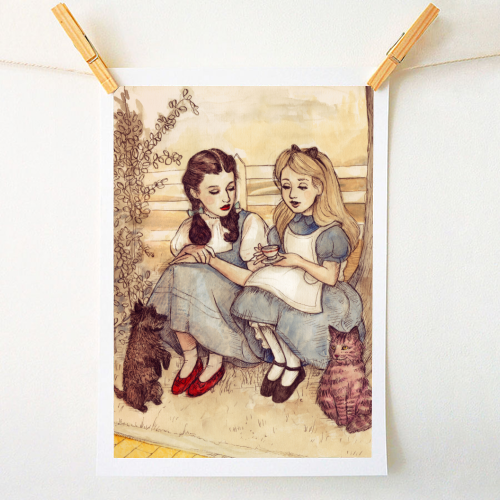 Dorothy and Alice - A1 - A4 art print by Helen Green