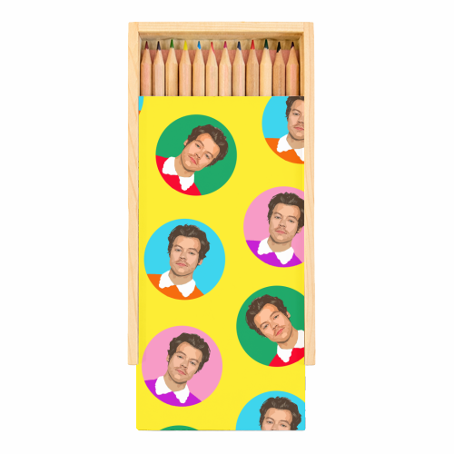 Hazza Balls Yellow - Coloured Pencils with Box by DOLLY WOLFE