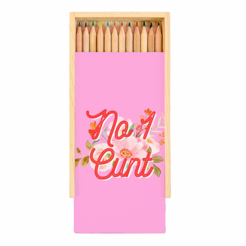 No 1 Cunt - Coloured Pencils with Box by Proper Job Studio