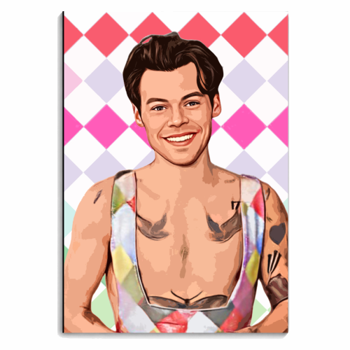 RAINBOW CHECK HARRY - personalised A4, A5, A6 notebook by DOLLY WOLFE
