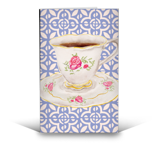 Vintage Teacup - funny greeting card by House of Nida