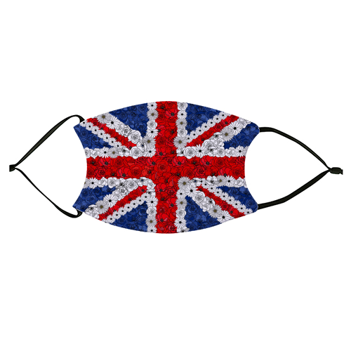 UNION JACK OF FLOWERS - face cover mask by Lilly Rose