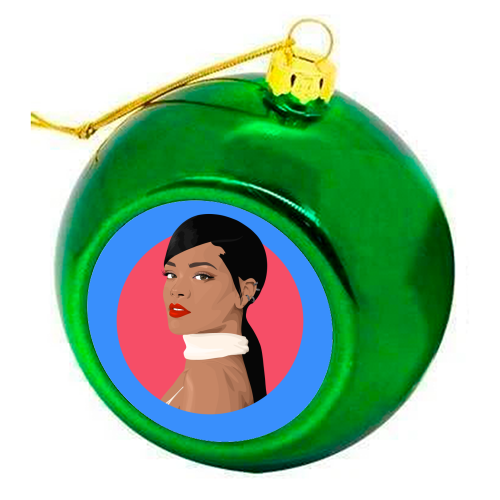 Rihanna - colourful christmas bauble by Pink and Pip