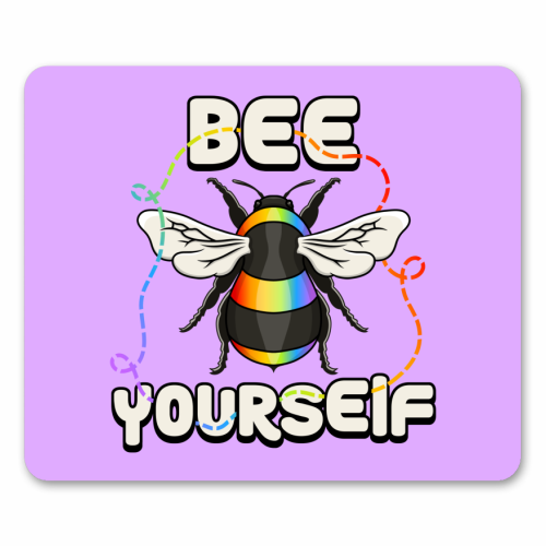Bee Yourself - Pride Bee - mouse mat by Amy Farmer