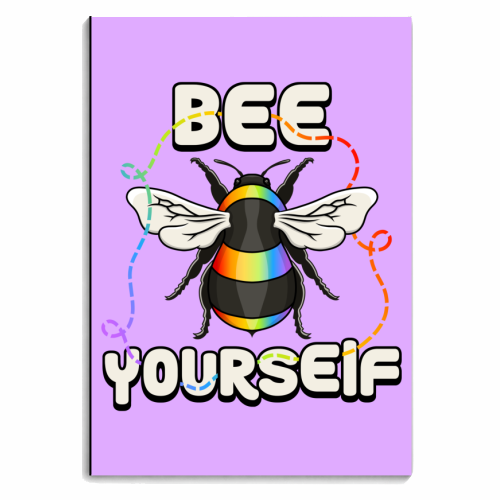 Bee Yourself - Pride Bee - personalised A4, A5, A6 notebook by Amy Farmer